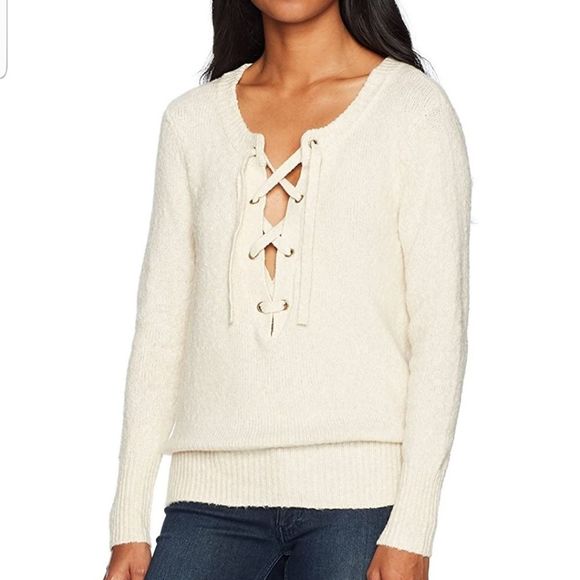 Roxy Sweaters - ROXY Front Lace My Little Bliss Sweater